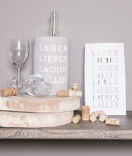 Lade das Bild in den Galerie-Viewer, Weinkühler aus Beton "Any Time Is Wine Time" - räder